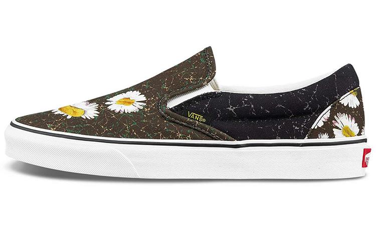 Кеды Vans Slip On Низкие Холщовые Черный/Зеленый VN0A33TB9FV 36.5