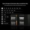 25 in 1 Mini Precision Magnetic Screwdriver Set Pocket Size Portable Repair Tool for Travel Small Item Emergency Fix