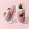 Women's High-Top Cotton Slippers, Winter Non-Slip Indoor/Outdoor, Thick Plush, Full-Wrap, Casual Warm Shoes