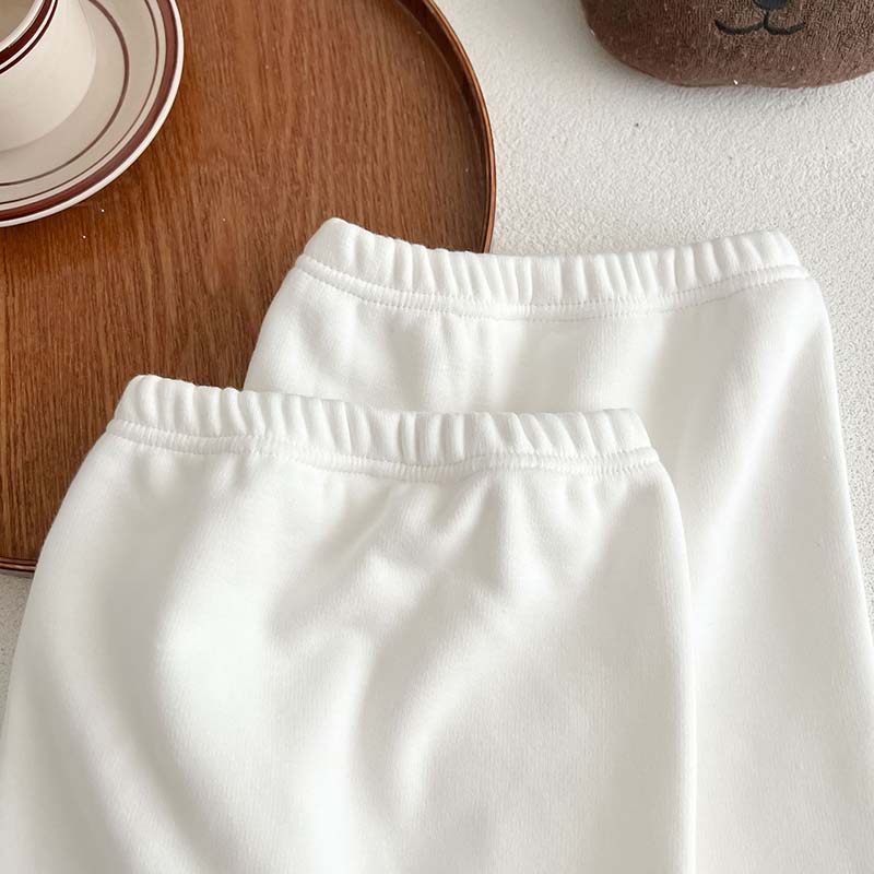 Kids Clothes Cute Bear Baby Romper Autumn Winter Plus Velvet Hooded Crawl Suit Soft Warm Tops Trousers Toddler Clothing Set