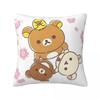 Rilakkuma Sakura Pillow Case Cushion Covers Fashion Zipper Decor Pillowcase for Home