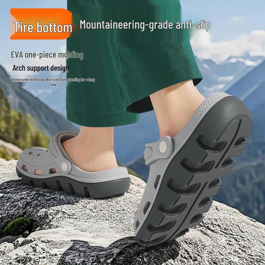 Breathable Non-slip Clogs: Men's & Women's Summer Shoes with Arch Support & Thick Sole
