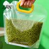 Vertical Standing Food Pouch 5PCS Grain Storage Bag with Handle, Large Capacity Cereal Container, Reusable Sealed Rice Dispenser Organizer,