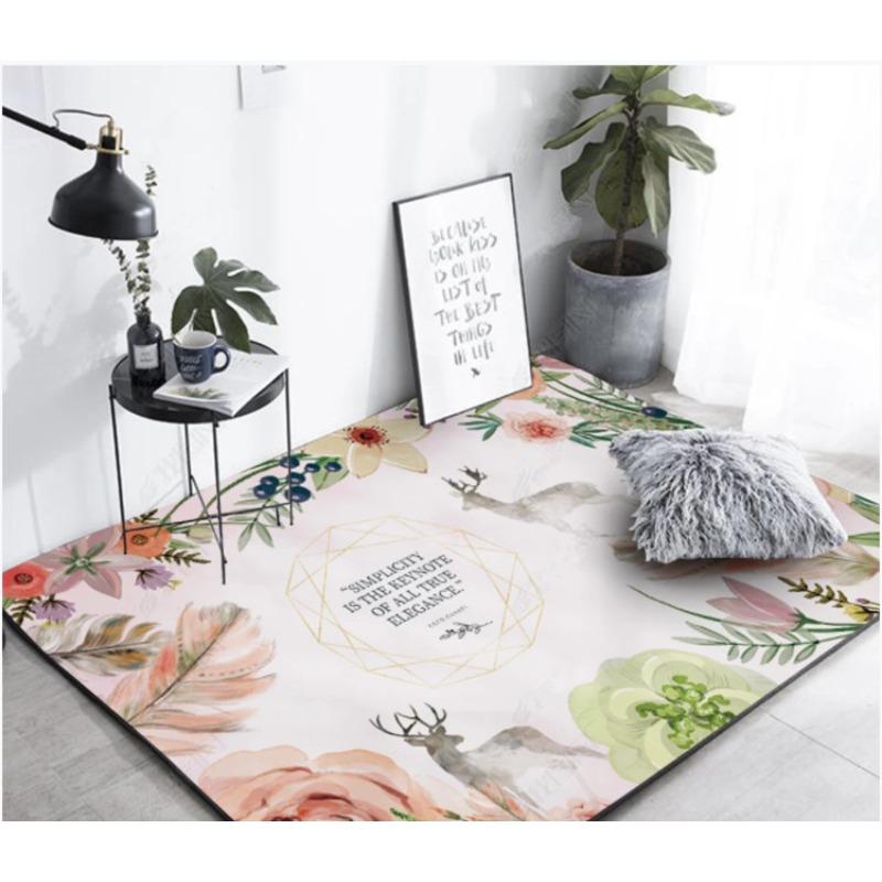 

Modern Minimalist Printed Carpet Living Room Bedroom Coffee Table Mat Bedroom Bedside Carpet 80*120cm