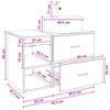 Bathroom Furniture Set 2 Pcs Artisan Oak Wood Based Material
