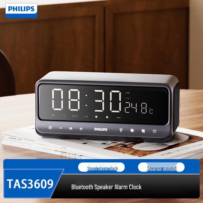 

Philips TAS3609 Portable Bluetooth Speaker and Alarm Clock