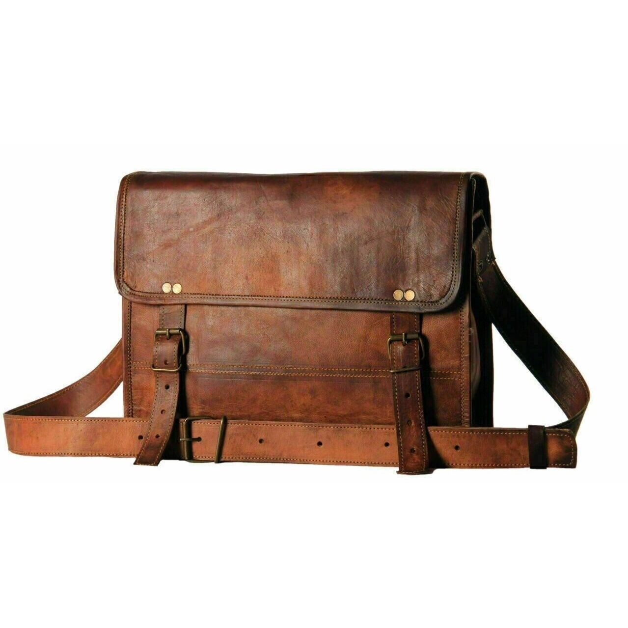 Мужская сумка-портфель SATCHEL 18 дюймов из натуральной козьей кожи — фото 2