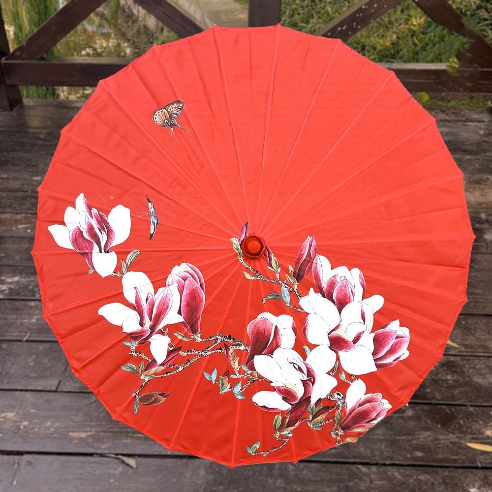Chinese Antique Style Oiled Paper Umbrella 70cm 10 Colors Women Decorative Umbrella Bridesmaids Party Scenery Dance Performance