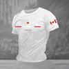 Men's Canadian Football Graphic Short Sleeve T-Shirt for Fan Celebration Breathable Cotton Neck