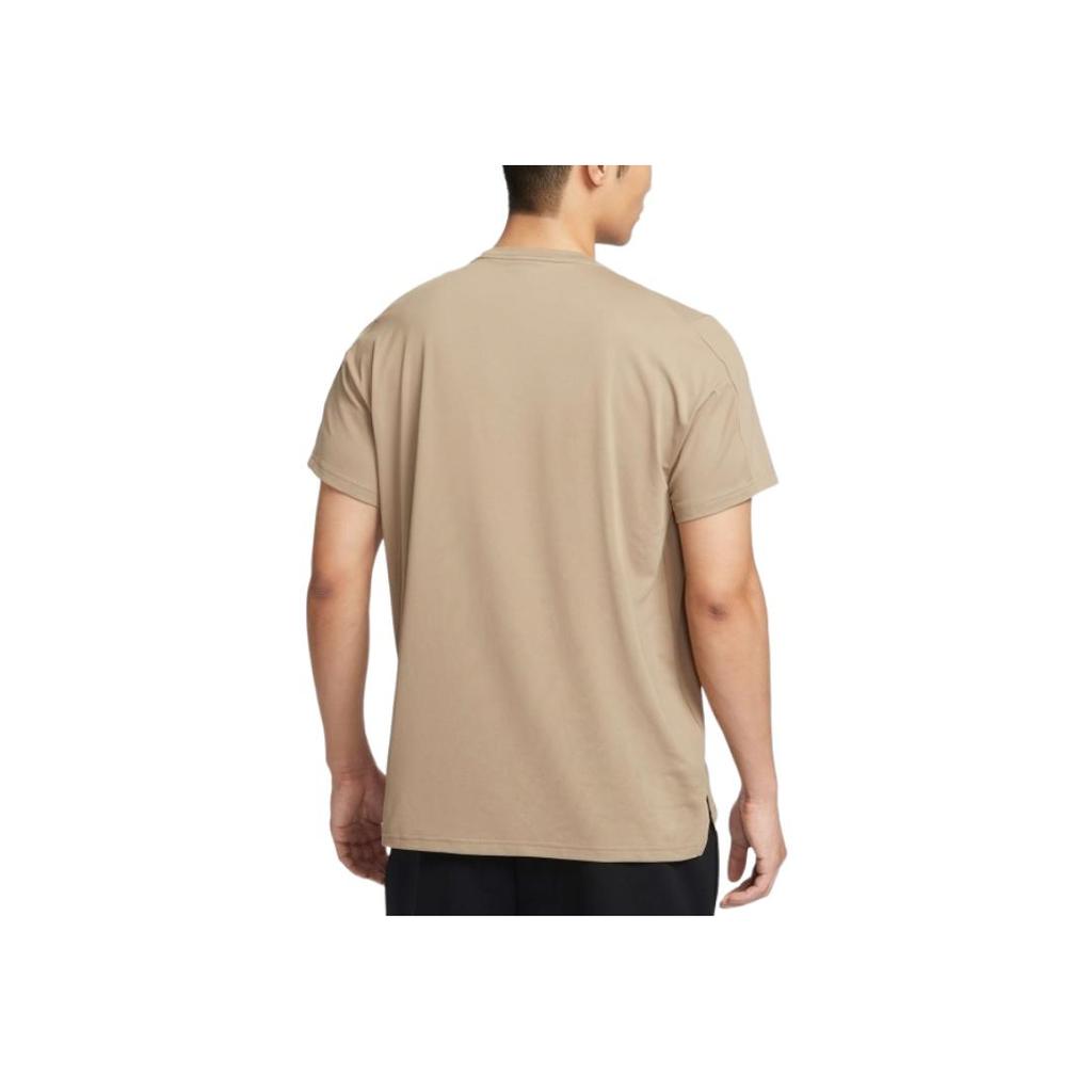 Nike Quick-Drying Breathable Running Sports Casual Comfortable Round Neck Short Sleeve T-Shirt Men Tops Khaki CZ1182-247