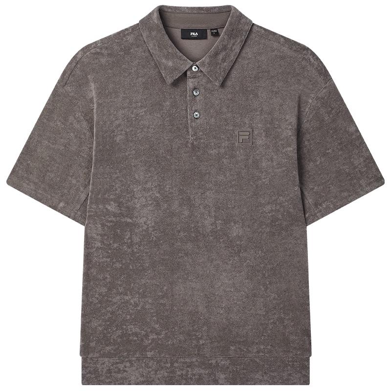 FILA Men s Loose-Fit Knitted Short-Sleeve Polo Shirt L