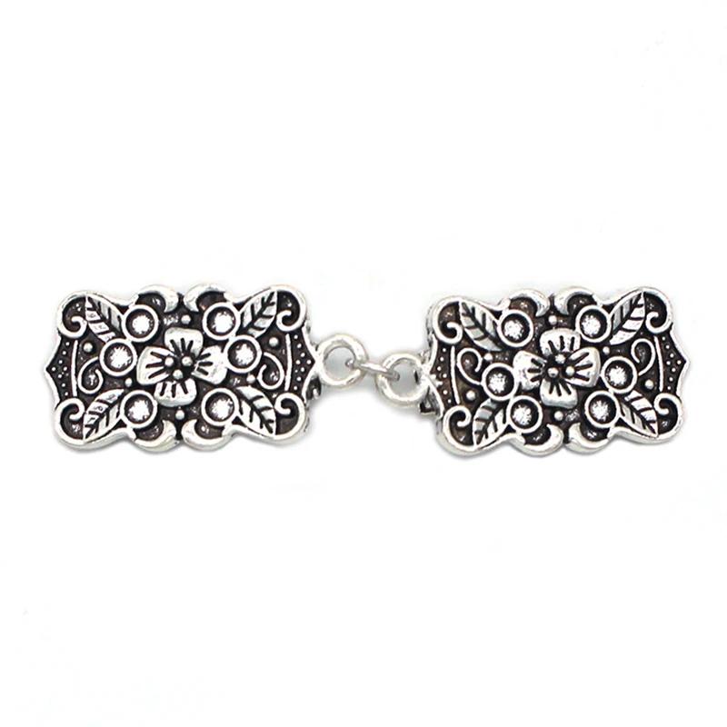 1 pièce Bouton Métal Rétro Boucle Cheongsam Chinois Fermoir Cape Manteau Boucle de Connexion pour Tricot Cardigan Artisanat Couture Fermoir Foulard