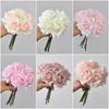 Multicolor Lifelike Flowers Bouquet 5 Heads Flower Bouquet Realistic Artificial Flower Rose  Gift