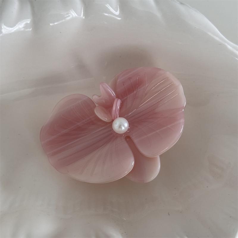 Korean Style Moth Orchid Acetate Hair Clips Sweet Flower Series Hairpin Ins Side Clip For Women Girls Hair Accessories