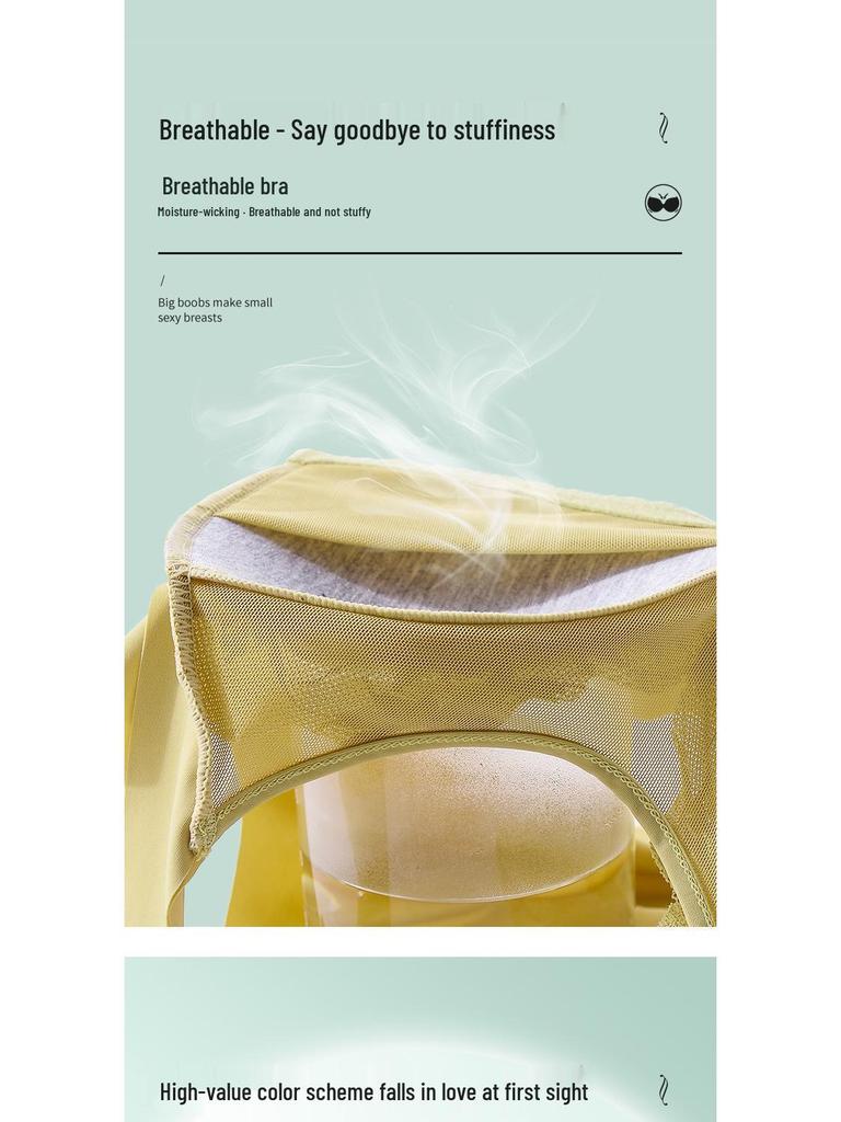 Seamless Lace Bralette Women's Minimizer Tank Top with Integrated Cup