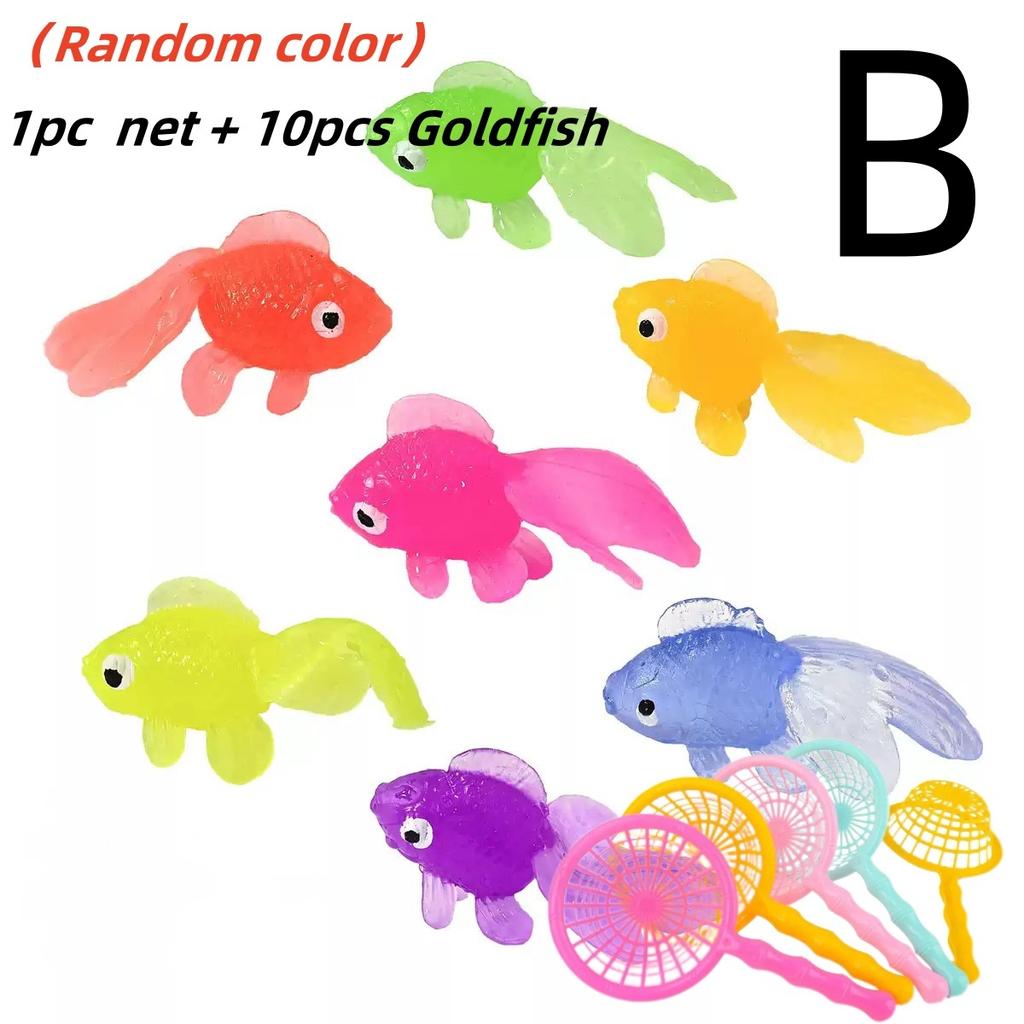 6/10/20 Stück Niedliche Gummi-Goldfisch-Badespielzeuge für Kleinkinder Kinder Wasserspielspiele Simulation Badezimmer-Spielzeug Perfekte Duschgeschenke