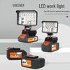 Green Forest High Brightness LED Rechargeable Emergency Light for Camping, Outdoor, Home, and Street Use.