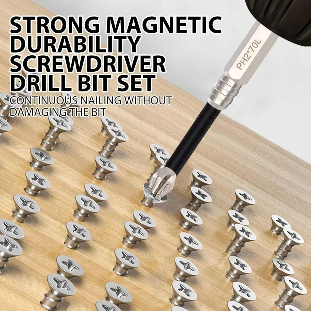 Anti-Corrosion K5 Series Screwdriver Bit Silver Surface Magnetic Driver Bit  Impact Drivers