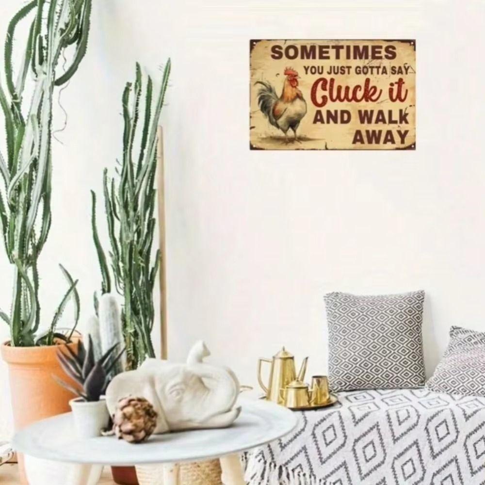 Retro Metal Sign Welcome to Our Chicken Coop French Farmhouse Kitchen Decor 20x30 cm