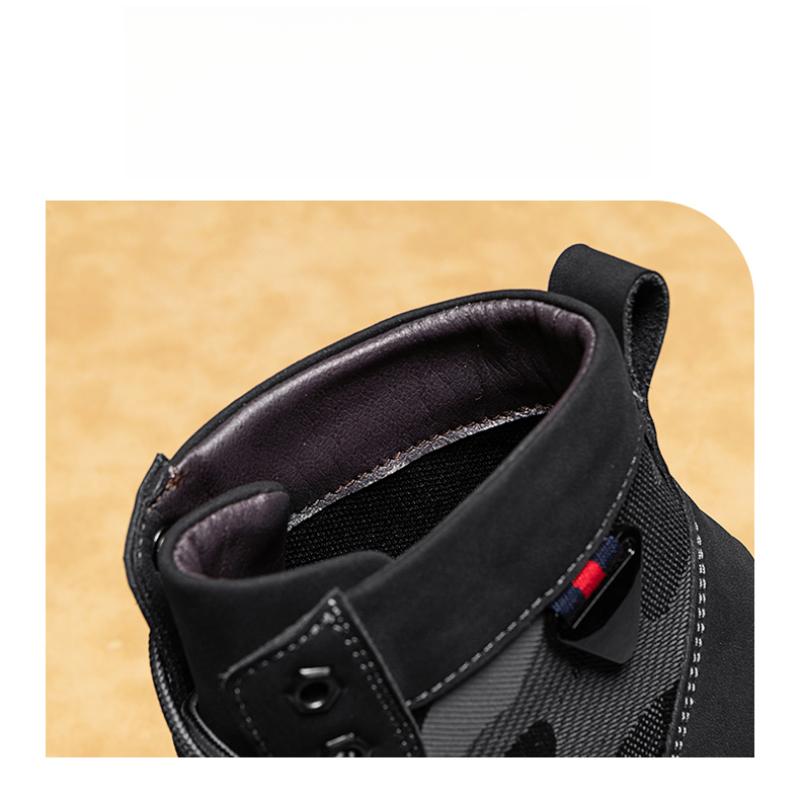 Retro pánské kotníkové boty Vodotěsné ležérní kožené boty Boty s vysokým svrškem pro muže Protiskluzové pracovní boty