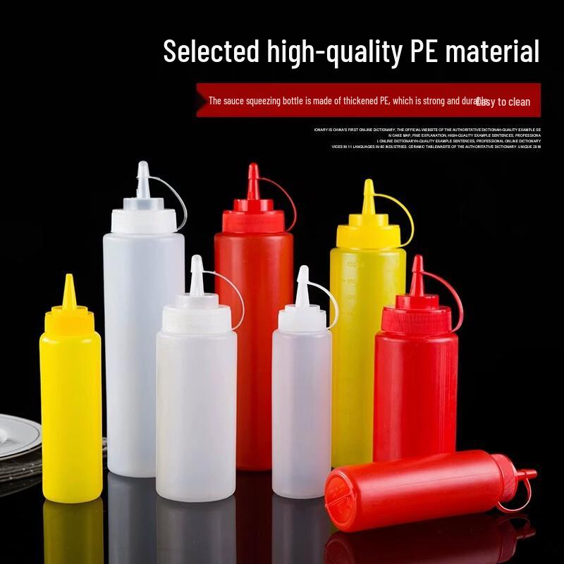 Plastic Squeeze Sauce Bottles 200ML (5-pack)