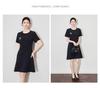 Elegant Minimalist Round Neck Short Sleeve Women's Summer Dress
