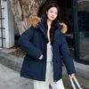 Offline supermarket orders women's pie to overcome extra thick cotton big fur collar hooded waist pumping process, solid workmanship, winter women'