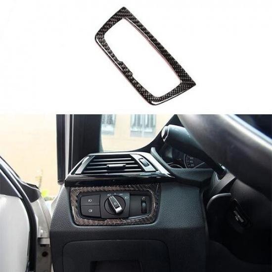 For BMW 3 4 Series GT 2013- Real Carbon Fiber Function Control Button Frame