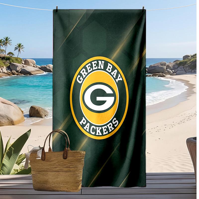 Green Bay Packers Print Beach Towel Soft Portable Quick?dry Towel For Pool Summer Vacation Outdoor Sport