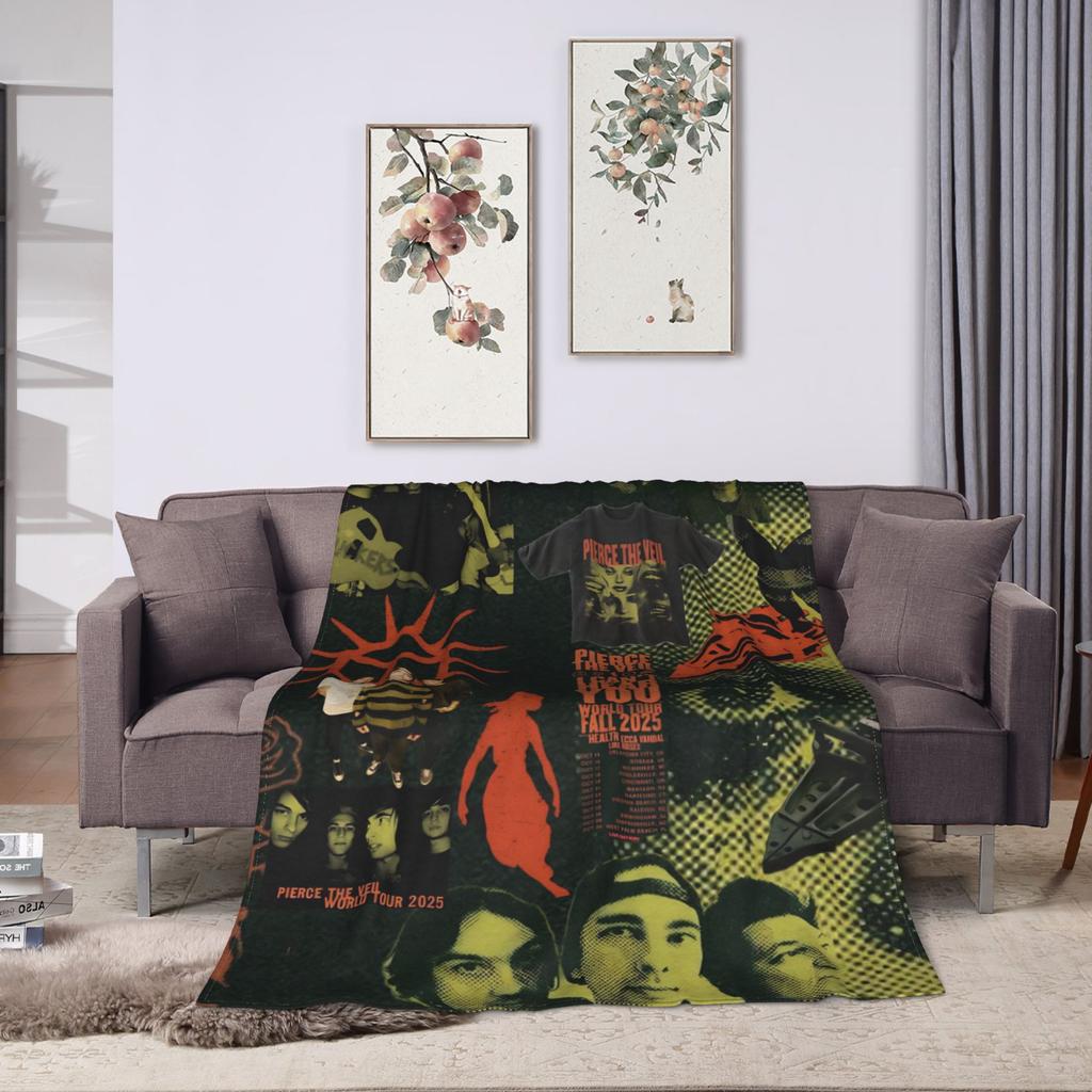 Warm Soft Blankets Picnic Pierce the Veils Bedding Throws Flannel Bedspread For Couch Bed Fashion Sofa Bed Cover