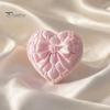 Desktop Jewelry Organizer 3D Print Heart Storage Box, with Satin Simulation Texture, Bow Anti-tangle Design Macaron Organizer, Portable for Necklaces