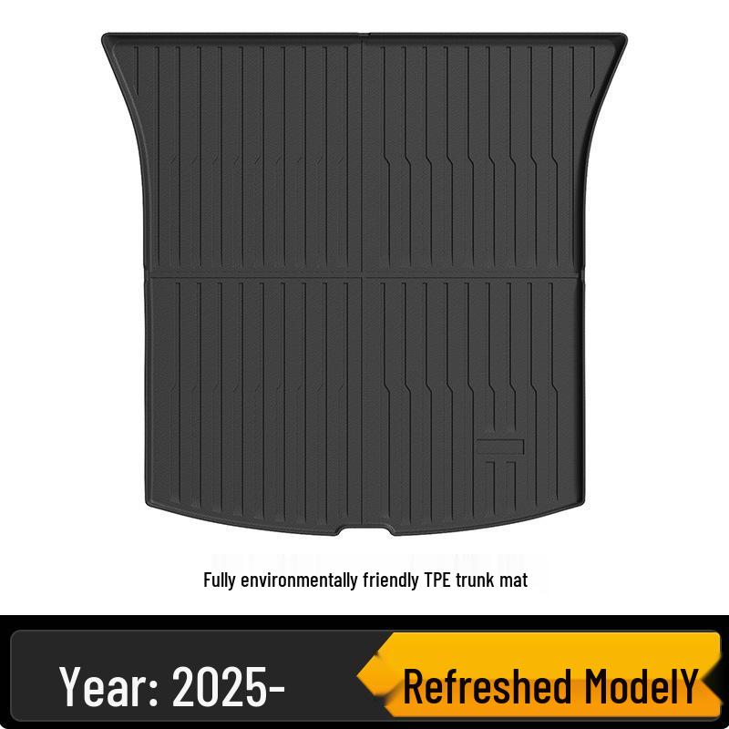 Tesla Model Y/3 TPE Front & Rear Trunk Mats and Foot Pad