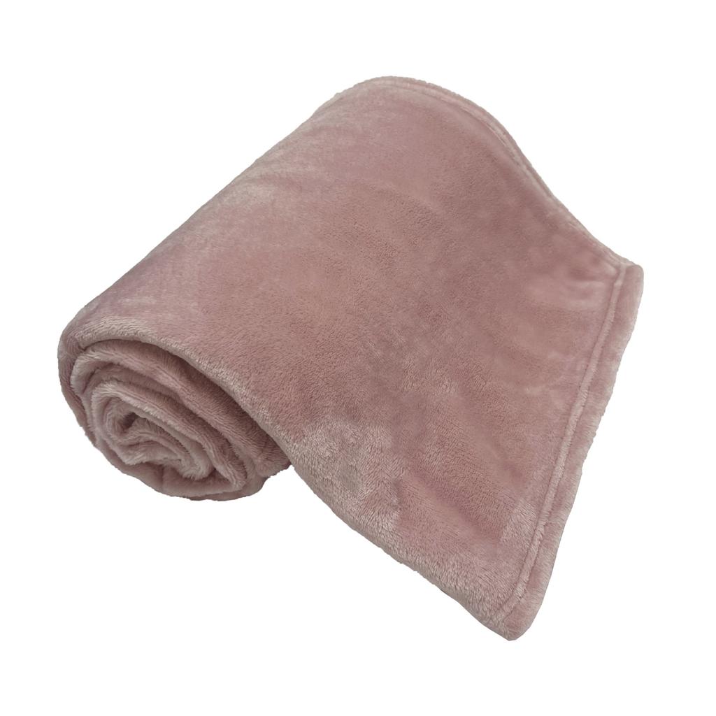 Custom Solid Polyester Winter Flannel Blanket Plush Soft Throw