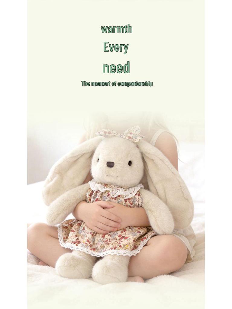 Three-Color Rabbit Plush Doll: Cute, Detachable, Soothing Toy for Kids & Girlfriends, Perfect Birthday Gift
