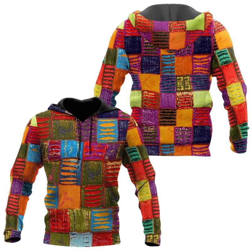Abbigliamento con Fantasia Psichedelica Colorata Felpa con Cappuccio da Uomo Felpa con Cappuccio Stampata Grafica 3D Streetwear Moda Primavera Autunno Felpe con Cappuccio