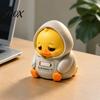 Cute Yellow Duck Ornaments 3D Printed Sad Figurines, Tired Worker Resin Playful Figurines In Pajamas Desk for Home Office, Funny Car Dashboard