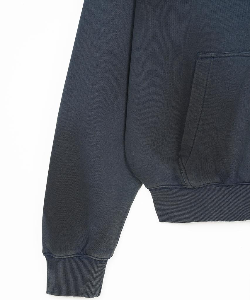 Fdr Gradation Washed Disk Logo Hood Zip-Up_Slate Gray