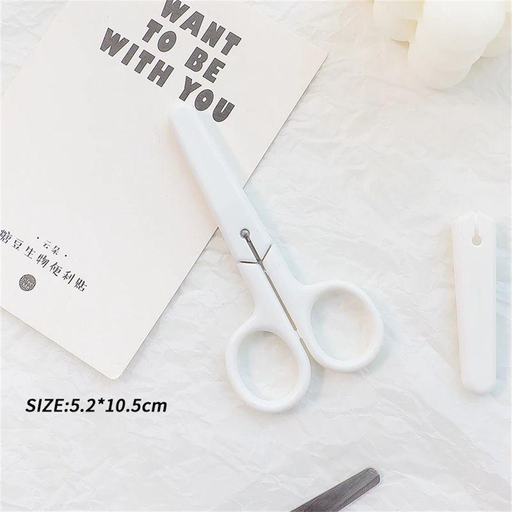 Student Mini for Paper Stainless Steel White Tiny Scissors Office Scissor White Color Scissor