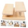 LEDMOMO Multi-Purpose Wooden Display Stand, Tiered, for Collectibles, Figures, Jewelry, Toy Models, and Cake Stands