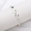Fashion Rhinestone Lucky Figure 8 Infinity Symbol Anklet Exaggerated Personality Bright Foot Jewelry For Women