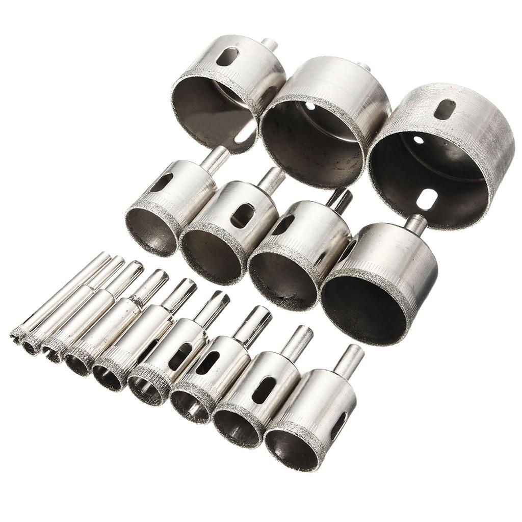 

16 Pieces Diamond Hole Drill Bit Set Ceramics Drill Hole Saw Cutter Tools срібний