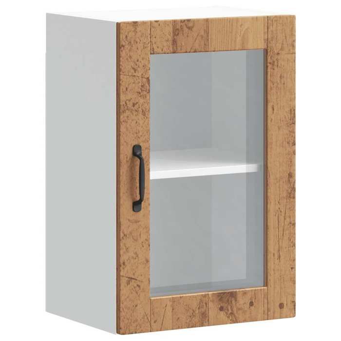 VidaXL Kitchen Wall Cabinet with Glass Door Porto Old Wood 854015