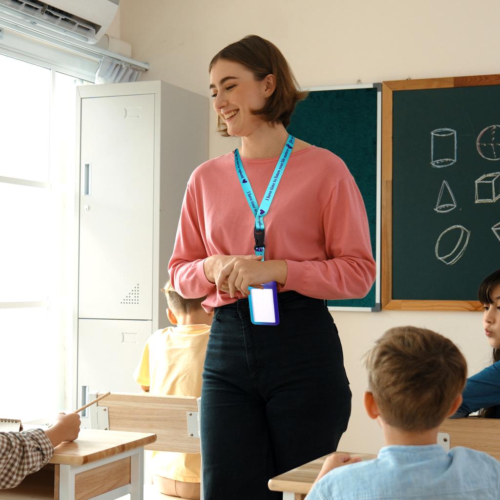Lanyard pro povědomí o prevenci sebevražd s klipem na ID Fialový klíčenka Lanyard Příslušenství pro klíče a ID karty Pro ženy Dívky Učitele