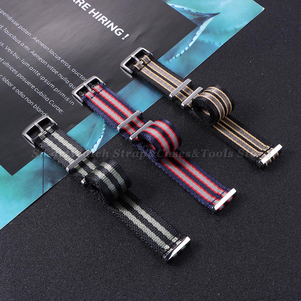 Cinturini per Orologi 20mm Cinturini in Nylon per Omega 007 per Seamaster 300 Anello Singolo Tela Militare Braccialetti di Ricambio Cinturini Sportivi per Polso