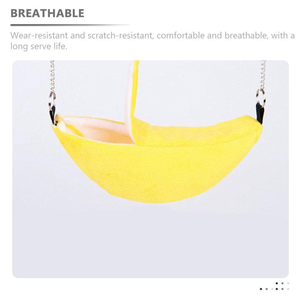 Hamster Cotton Nest Banana Shape House Hammock Bunk Design Cage Animals Hamster Banana House Pet Hammock Bed Cage Winter Ra J5C4