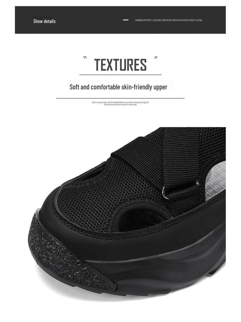 Men's Closed-Toe Sports Beach Sandals 2025 - Spring Outwear Dad Driving Shoes