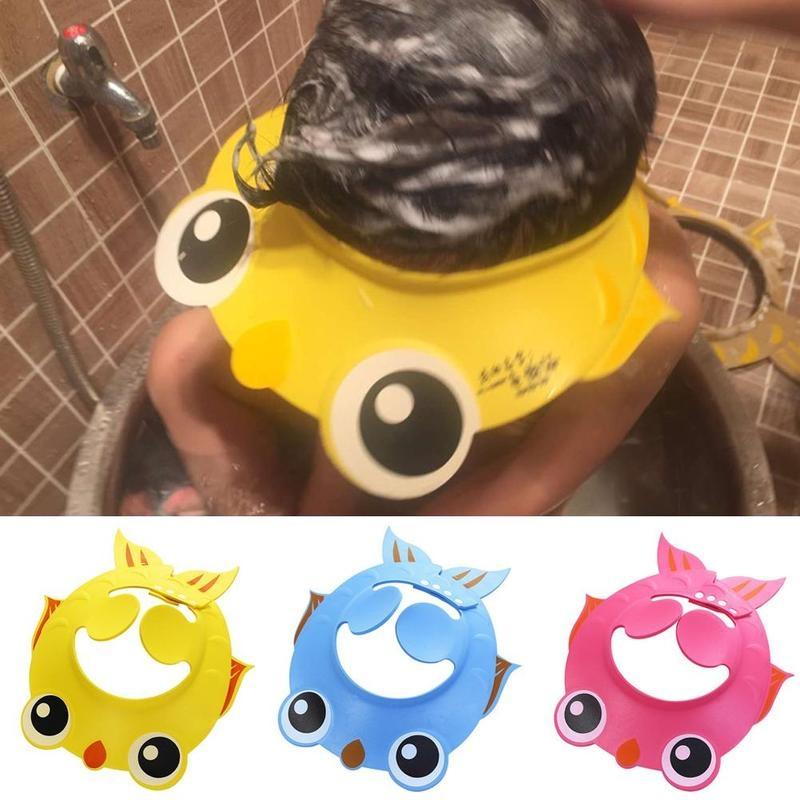 Buy 3 Color Babies Kids Cartoon Shampoo Safe Bath Shower Cap Hat