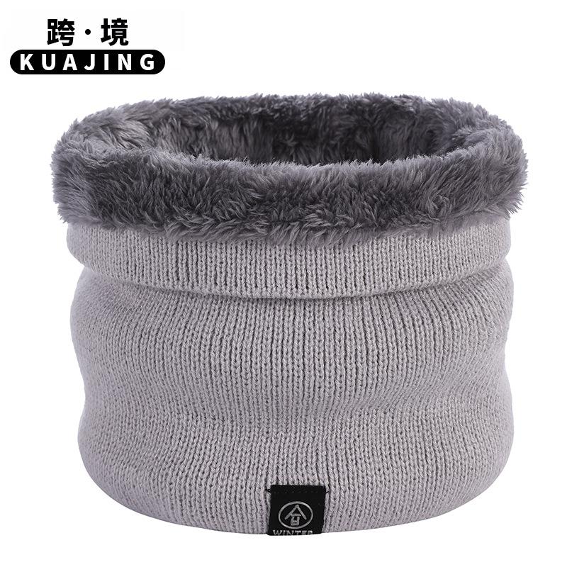 Мужская и женская теплая однотонная шейная повязка на шею для пары — фото 3