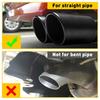 Black Steel Car Stainless Exhaust Dual Pipe Tip Muffler Burnt Tail Titanium Rear