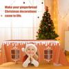 150x119cm/180x150cm Christmas Tablecloth Rectangle Gingerbread House Reusable Farmhouse Table Runnerfor Home Party Dining Decor